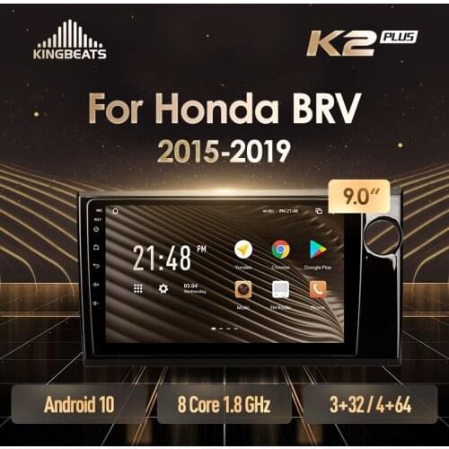 KingBeats Android 10 Octa-Core head unit HU 4G in Dash Car Radio Multimedia Video Player Navigation GPS For Honda BRV 2015 - 2019 Right hand driver no dvd 2 din Double Din Android Car Stereo 2din