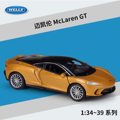 Welly 1:36 McLaren GT Simulation Pull Back Car Model Car Metal Alloy Toy Car For Kid Gifts Collection