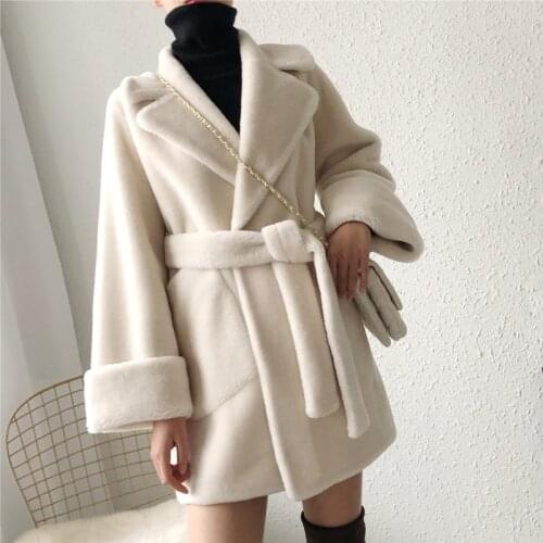 100% Real Wool Fur Coat Fashion Slim Jackets for Women 2020 Soft Coat Female Autumn Sheep Shearing Coat Ropa Para Mujer Zjt663