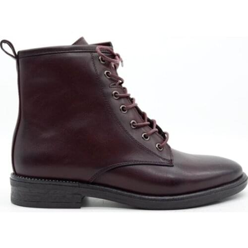 Casual women restore ancient ways round head thick short boots serpentine brown leather scalable martin boots leather boots