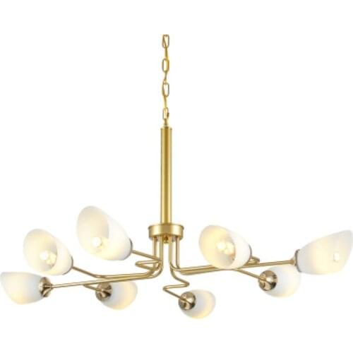 Golden light luxury chandelier post modern living room lamp dining room bedroom lamp wrought iron chandelier modern