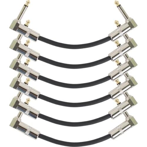 1 Set Length Guitar Effects Pedal Cable Connector 6.35 Plug Wire Adapter Line Round Head