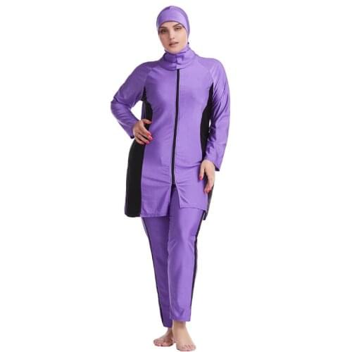 3PC sport muslim women swimwear modest swimming clothes islamic swimsuits plus size burkini 6XL swim suit women mayo islami
