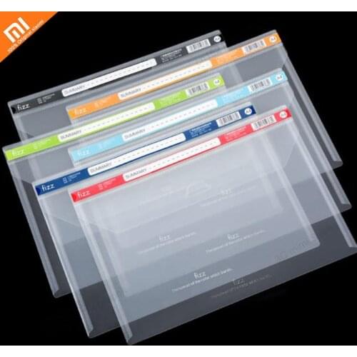 6 pcs / set xiaomi mijia A4 file bag waterproof classification bag storage finishing transparent folder for office smart home