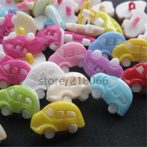 Suoja 30/50/100pcs/lot 17mm mix color black white Car Plastic Backhole DIY Baby buttons sewing caft