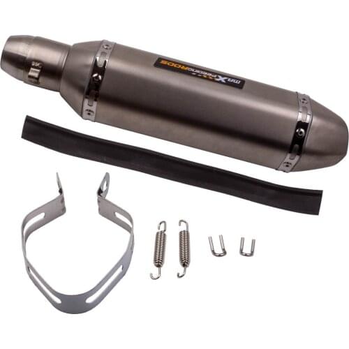 370mm Universal 38~51mm Motorcycle Bike Exhaust Muffler Pipe DB Killer Slip On