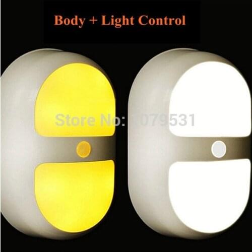 LightInBox Battery-operated Light-controlled Stick-On LED Infrared Sensor Lamp Wall Light Body Motion Sensitive Night Light