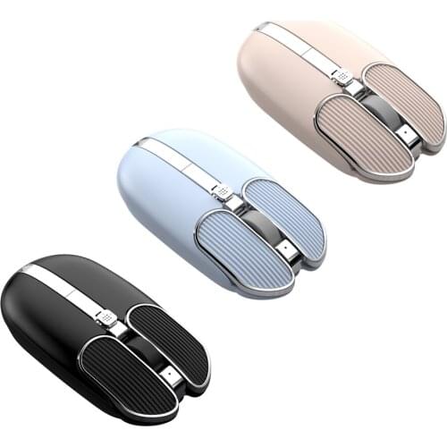 X1 8 Buttons Mouse 2.4G Wireless Wired Office Game Mouse 3 Gears 2400DPI Adjustable Rechargeable Quiet Mice for Notebook Desktop