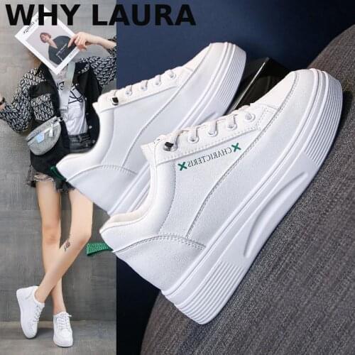 Womens sports shoes white sports shoes womens vulcanized shoes spring leisure platform shoes