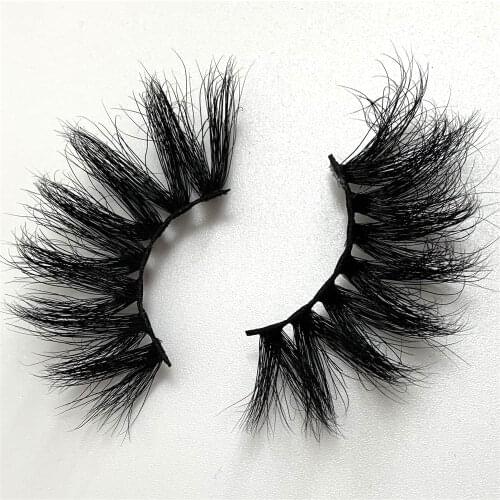 LOVE THANKS 1 Pair 25mm Lashes Thick Strip Reusable 25mm 3D Mink Lashes Makeup Dramatic Long Volumn False Mink Eyelashes GS505