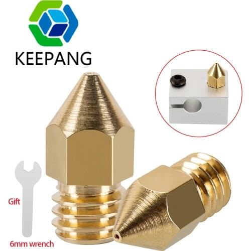 5PC MK8 Extruder nozzle Copper 0.4mm 0.1-1.0mm 3d printer Nozzle mk8 J-head Extrusion Nozzle For 1.75mm 3mm Filament
