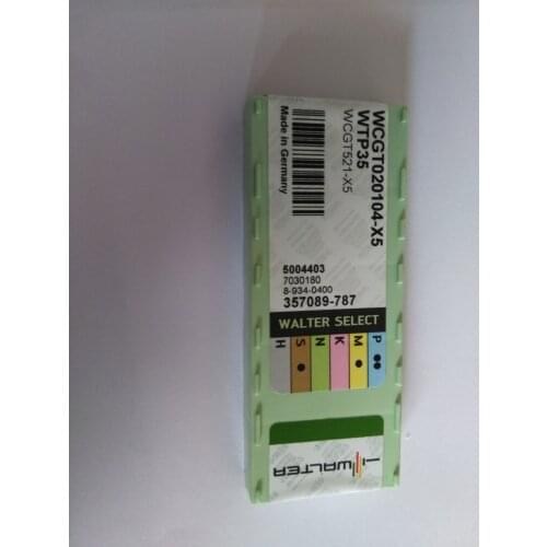 10PCS CARBIDE INSERT WCGT020104-X5 WTP35