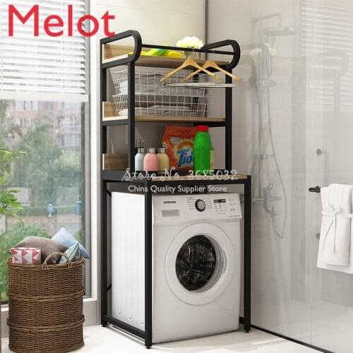 2 Layers Drum Washer Rack Bathroom Toilet Storage Rack Bathroom Floor Toilet Balcony Shelf Above The Toilet