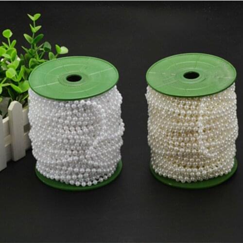 2m Pearls Beads Chain Jewelry Garland Bride Flowers Wedding Party Decoration DIY Crafts Garland Christmas Party Supplies