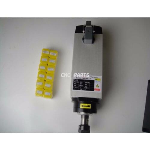 4KW square ER20 AC220V air cooling spindle+12 pieces ER20 collets