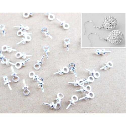 5MM Wholesale 100PCS DIY Jewelry Findings 925 Sterling Silver Bail Connectors Pendant Beads Cap For Pearl,Crystal Bead FY-11