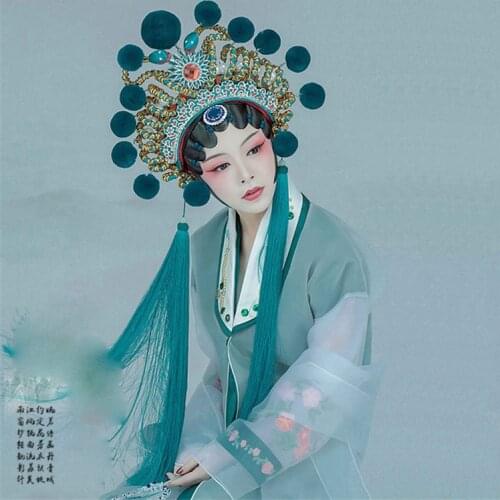 7 Designs Female Thematic Photography Chinese Peking Opera Costume National Trend Embroidery Stage Performance Folk Dance Hanfu