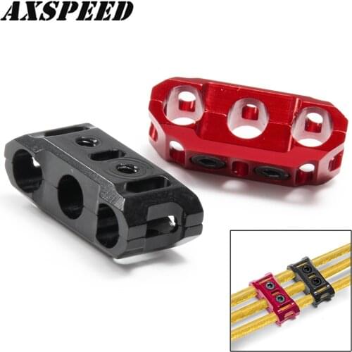AXSPEED Aluminum Line Cable Handlebar Frame Clamp Clips 10/12AWG for 1:10 RC Crawler Car Upgrade Parts