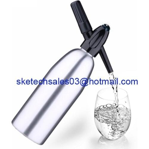 Free Shipping Soda Siphon 1.0L Home Made Soda Dispenser Aluminum Soda Water Machine Soda Maker