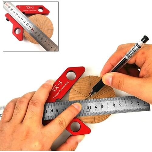 Woodworking Angle Scriber Steel Ruler Positioning Block Line Scriber Gauge Carpentry DIY Aluminum Alloy Measuring Tools