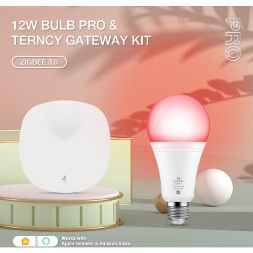 GLEDOPTO Zigbee 3.0 Dimmable LED Light Bulb 12W Pro Terncy Home Center Kit Suitable for Living Room Apple Homekit Voice Control
