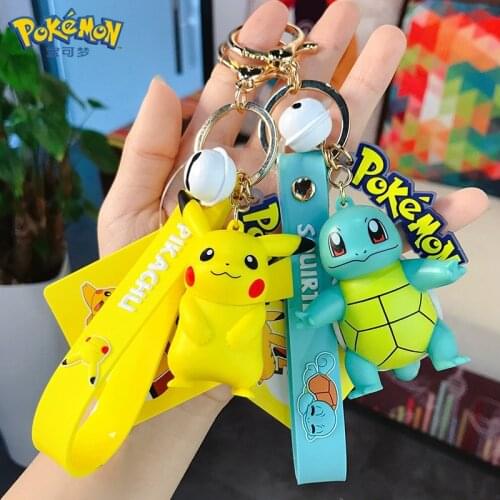 TAKARA TOMY Pokemon Action Toy Figure Pokémon Pikachu Keychain Anime Cartoon Decorations Model Dolls Childer Kids Birthday Gift