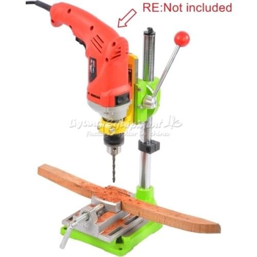 LY 6117 Electric Power Drill Press Stand for Drill Workbench Repair Tool Clamp for Drilling Collet Table 35mm 43mm 0-90 Degrees