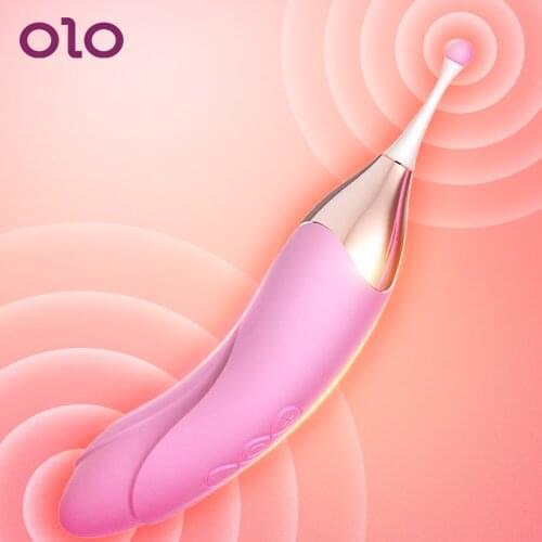 OLO Vagina Massage G-Spot Dildo Vibrator High Frequency Dual Head Powerful Sex Toy For Women Clitoris Nipple Stimulation