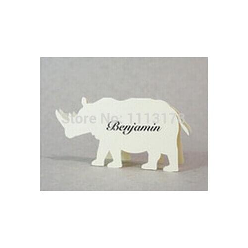 Rhino Place Cards - Wedding Place Cards, Place Cards, Safari Animals, Baby Shower, Rustic Wedding, Escort Cardspc001