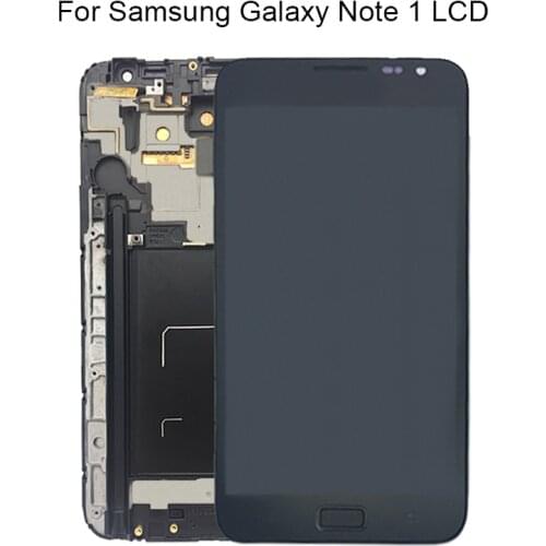 KJT 100% Tested Super Amoled LCD Display With Frame For Samsung Note 1 I9220 N7000 LCD Replacement Assembly Parts