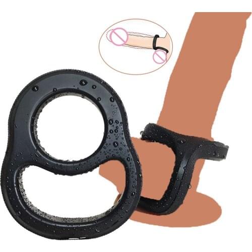 Liquid Silicone Penis Ring Elastic Scrotal Binding Cock Rings Male Delay Ejaculation Sex Toys For Men Chastity Device Sex Shop