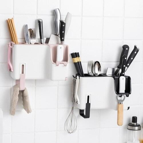 Wall-Mounted Kitchen Organizer Cutlery Holder Chopsticks Storage Box Home Decor