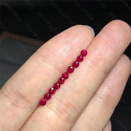 Natrual ruby bare stone wholesale, low price,round 3X3mm,10 capsules