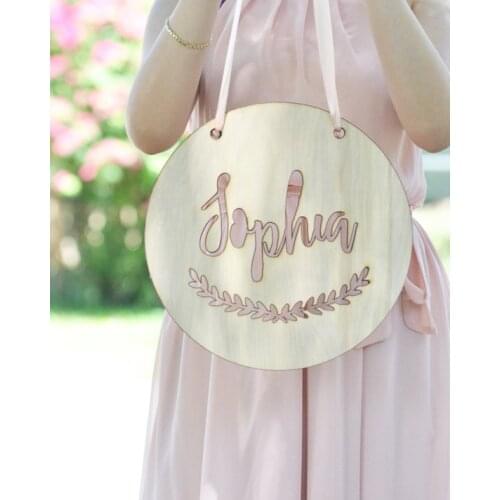 Personalized name or text wooden baby name plaque, wedding signs nursery wall decor, customized wood baby name signs photo props