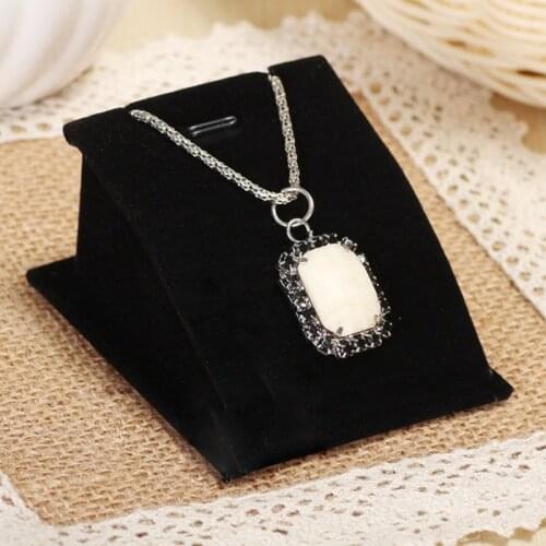 Fashion Jewelry Display Stand Holder Velvet Necklace Pendant Chain Show Rack Organizer Storage Case Jewelry Boxes and Packaging