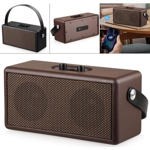 16W Vintage Color Bluetooth Speaker Portable & Retro Wood Design Stereo Sound for Suburban Camping / Dancing / Yoga / Outdoor