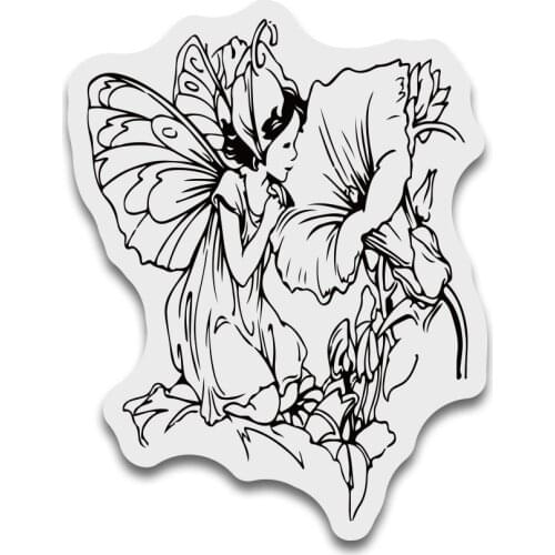 9*6 Fairy Morning Glory Clear Stamps Transparent Silicone Stamp/Seal DIY Scrapbooking/Photo Album Christmas Halloween Sheets