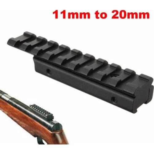 Dovetail Extend Weaver Picatinny Rail Adapter 11mm to 20mm Extensible Tactical Scope Bases Mount for Rifle/Air Gun Hunting