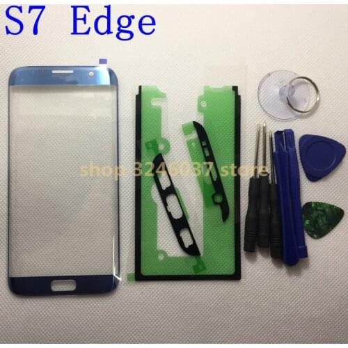 Replacement Outer Glass For samsung galaxy s7 Edge G935 G935F LCD Touch Screen Front Glass Outer Lens + Adhesive tools