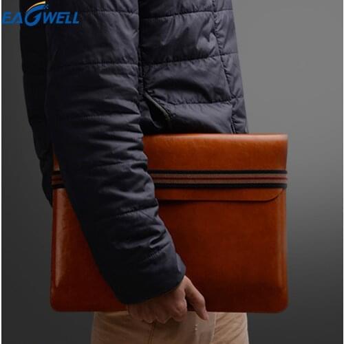 Laptop Bag for Macbook Pro Air 13 Case Universal 11 13 15 inch Business PU Leather Notebook Sleeve Pouch for Lenovo HP ASUS