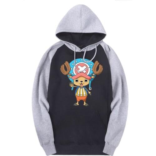 Tony Chopper Raglan Hooded Sweatshirts Men Warm 2020 Clothing Harajuku Brand Hoodies Male Outdoor Breathable Moletom Masculino