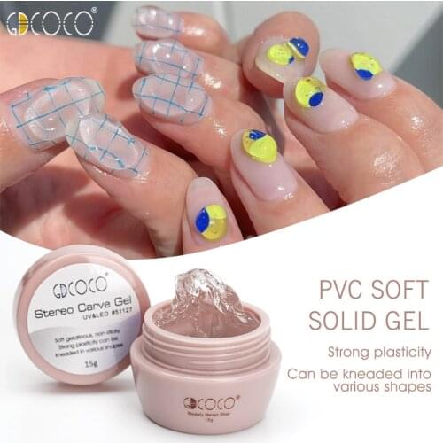 VENALISA 5D Modeling Stereoscopic Carve Gel Soak off UV LED 10g Nail Painting 3D Sculpture Transparent Color Gel Soft Solid Gel