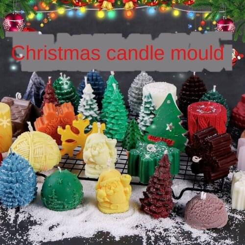 1PC 3D Tree Candle Moulds Silicone Beeswax Candle Making Cube Candle Making Mould DIY Handmade Aromatherapy Candles Mold