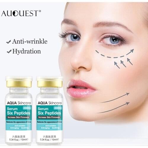 AUQUEST Face Serum Six Peptides Essence Firming Moisturizing Whitening Anti-wrinkle Face Serum Lift Firming Skin Care 2pcs