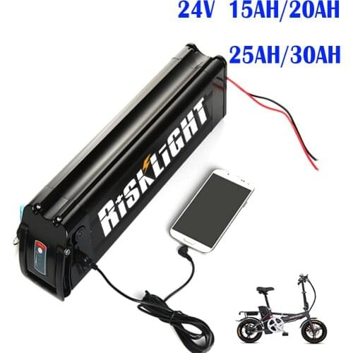 24v 20ah silver fish battery li ion 24 Volt battery pack for e-bike li ion battery pack 24v 20ah with free charger and USB port