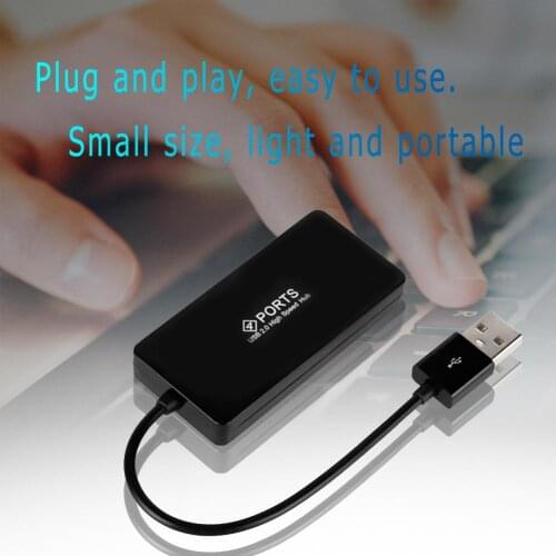 4 Port USB 2.0 Hub Splitter Adapter Converter Cable Wire Cord for PC Laptops Notebook Computer Up to 127 peripherals