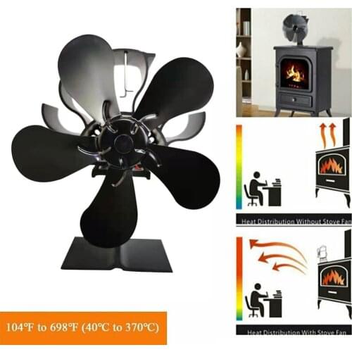 5 Blades Fireplace Wood Burning Stove Or Pellet Stove Effectively Dispersing Warm Air Around Your Room Electric Stove Fan