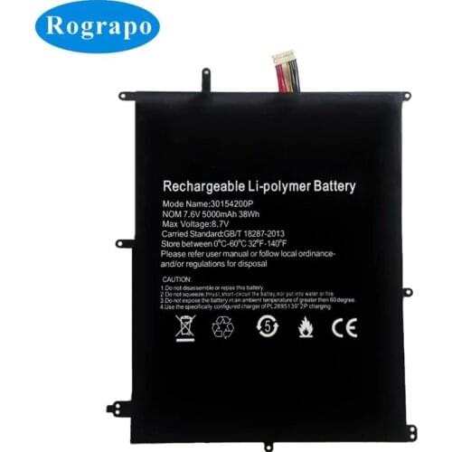 7.6V 5000mAh 30154200P Laptop Notebook Tablet Battery 8 Lines Wires Plug HW-37154200