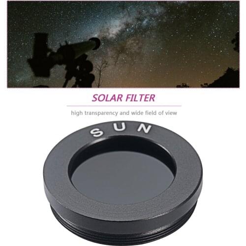 Astronomical Telescope Accessories 0.965 /1.25 Black Sun Filters Full-aluminum Standard Thread for Astro Optics Eyepiece ACEHE