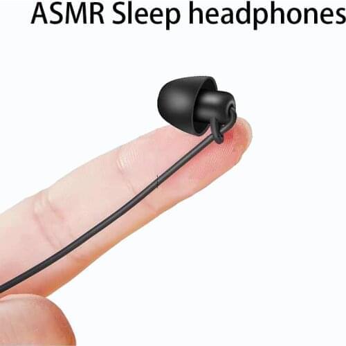 ASMR Earphone Hifi Headset Noise-Cancel Sleeping Earbud Soft Silicone Headset TPE Wire No Ear Pressure Earbuds For Xiaomi Huawei